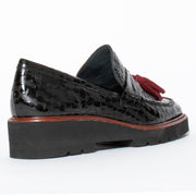 Dansi Siera Black Croc Print shoe back. Size 42 womens shoes
