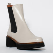 Dansi Silvino Winter White Ankle Boot front. Size 43 women’s boots