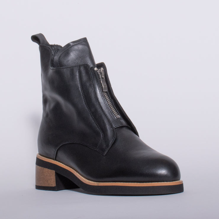 Bresley Sting Black Ankle Boot front. Size 43 womens shoes
