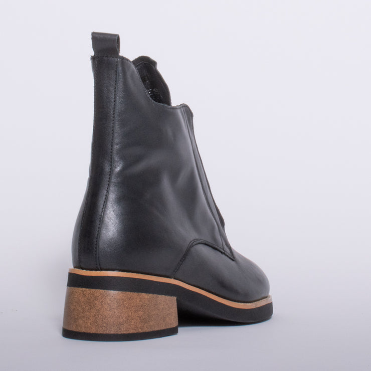 Bresley Sting Black Ankle Boot back. Size 44 womens shoes