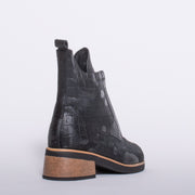 Bresley Sting Black Mottle Ankle Boot back. Size 44 womens shoes