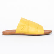 Rilassare Tacker Yellow Sandal side. Size 42 womens shoes