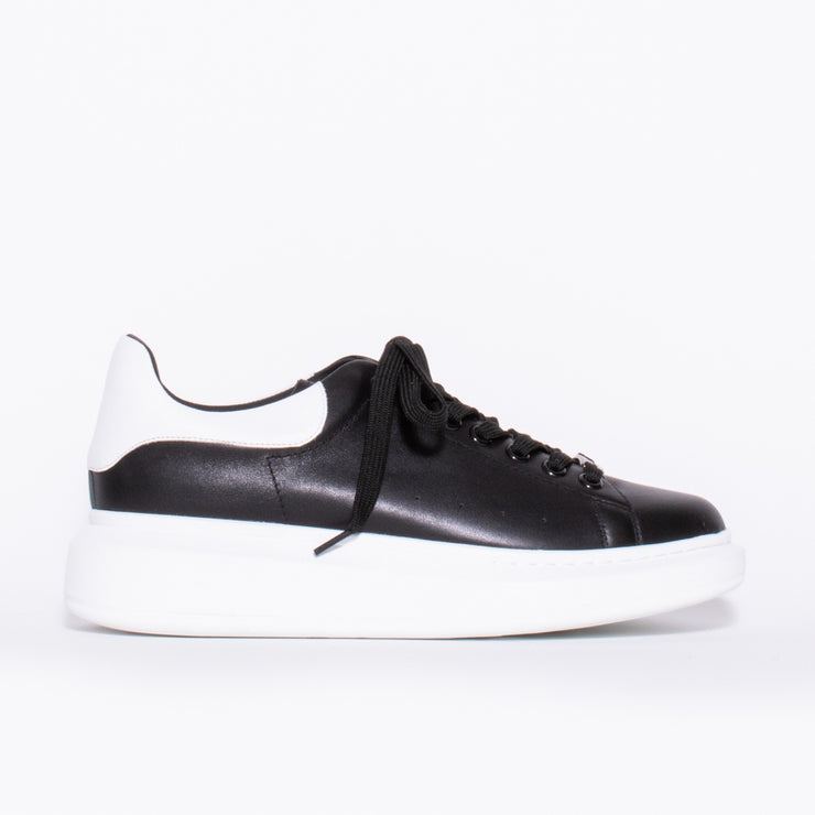 Minx Tessa Black White Sneaker side. Size 42 womens shoes