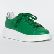 Minx Tessa Electric Green Sneaker front. Size 43 womens shoes