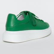 Minx Tessa Electric Green Sneaker back. Size 44 womens shoes