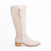 Django and Juliette Tierney Almond Long Boot side. Size 42 womens shoes