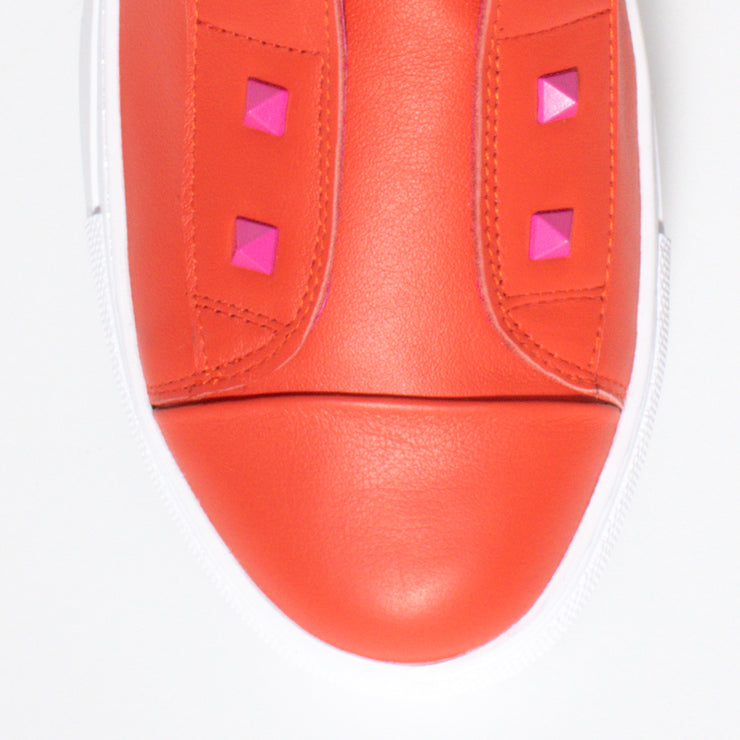 Minx Tino Stud Tangerine Pink Sneaker toe. Size 44 womens shoes