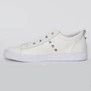 Minx Tino Stud White Silver Stud Sneaker inside. Size 46 womens shoes