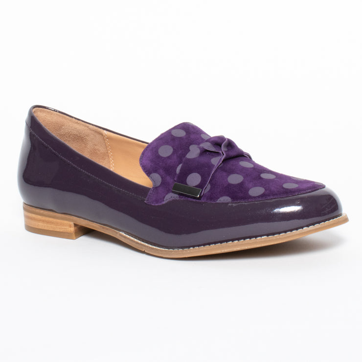 Ziera Tulips Purple Spot shoes front. Size 44 women's shoes