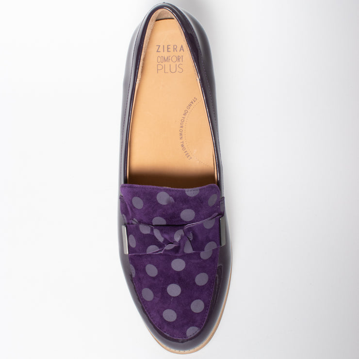 Ziera Tulips Purple Spot shoes top. Size 42 women's shoes