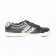 Cabello Ultimate Black Leopard Sneaker side. Size 42 womens shoes