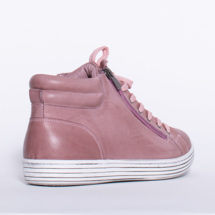 Cabello Urban Misty Rose High Top Sneaker back. Size 44 womens shoes