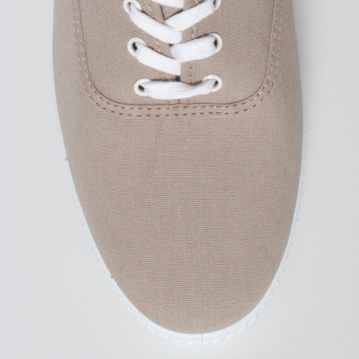 Victoria Vala Beige Sneaker toe view. Womens size 43 shoes