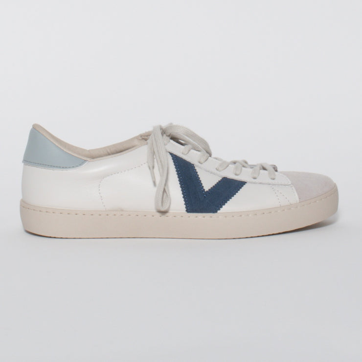 Victoria Valora Azure Blue Sneaker side view. Womens Size 45 shoes