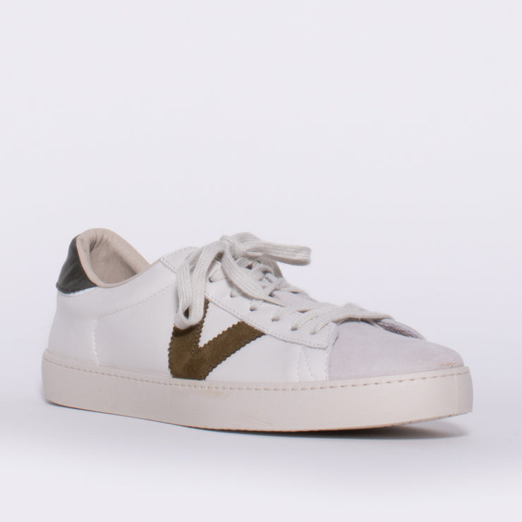Victoria Valora Khaki Sneaker front. Size 43 womens shoes