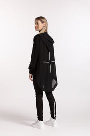 Star gazing jacket black for tall women back view of model
