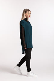 Model walking in Stars Crossed Top Petrol