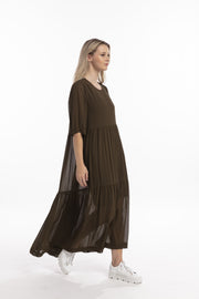 Style X Lab Joy Dress in Swamp green. Made longer for tall women