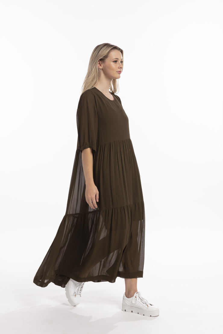 Style X Lab Joy Dress in Swamp green. Made longer for tall women