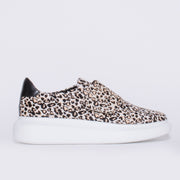 Minx Zena Heart Cheetah Pony Print Sneaker side. Size 42 womens shoes