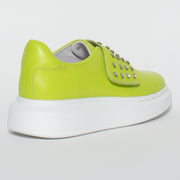 Zena Stud On Tessa Neon Sneaker back. Size 44 womens shoes