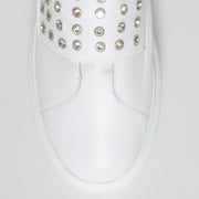 Minx Zena Stud on Tessa White Silver sneakers toe. Size 42 womens shoes