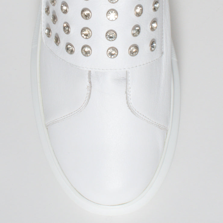 Minx Zena Stud on Tessa White Silver sneakers toe. Size 42 womens shoes