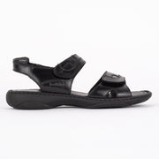 Josef Seibel Debra Black sandals side. Size 42 women's sandals