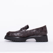 Minx Bite Marks Cocoa Check Loafer inside. Size 46 womens shoes