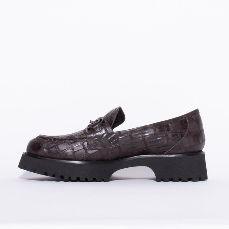 Minx Bite Marks Cocoa Check Loafer inside. Size 46 womens shoes