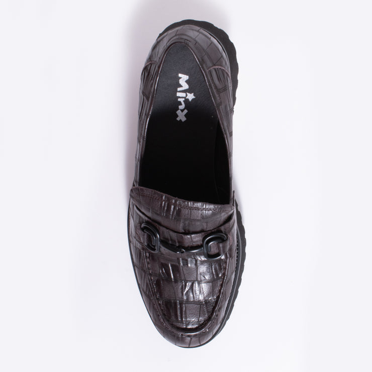 Minx Bite Marks Cocoa Check Loafer top. Size 43 womens shoes