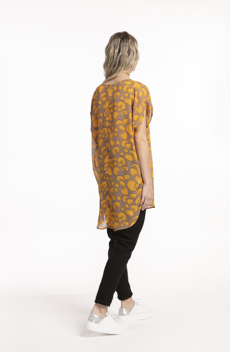 Games Top Yellow Print
