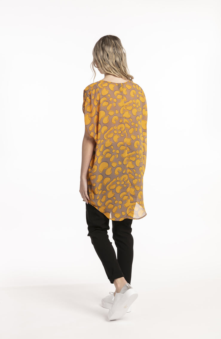 Games Top Yellow Print