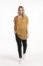 Games Top Yellow Print