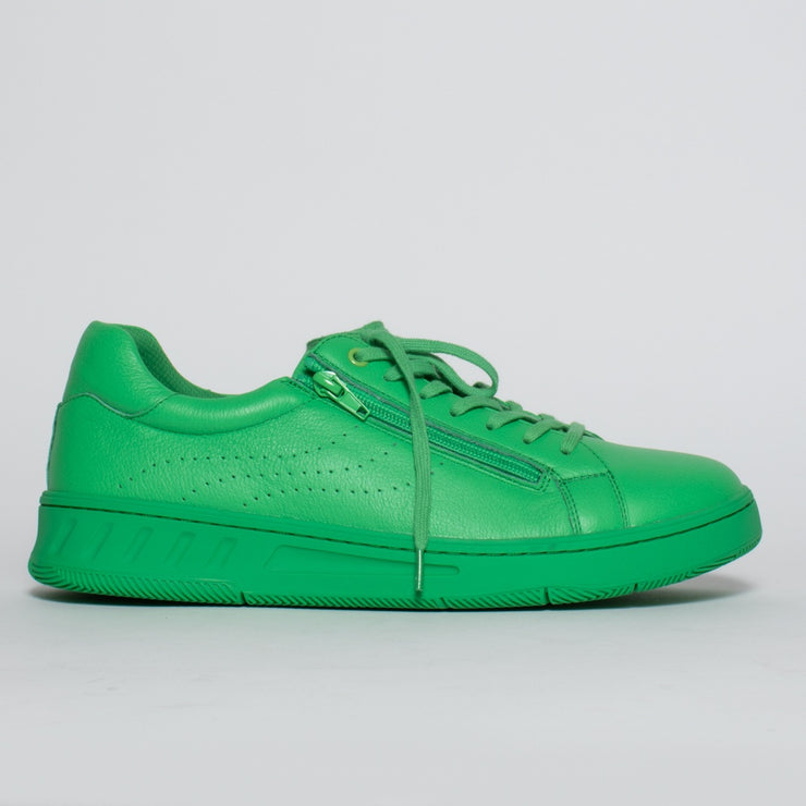 Hush Puppies Spin Green Sneakers side. Size 10 womens shoes